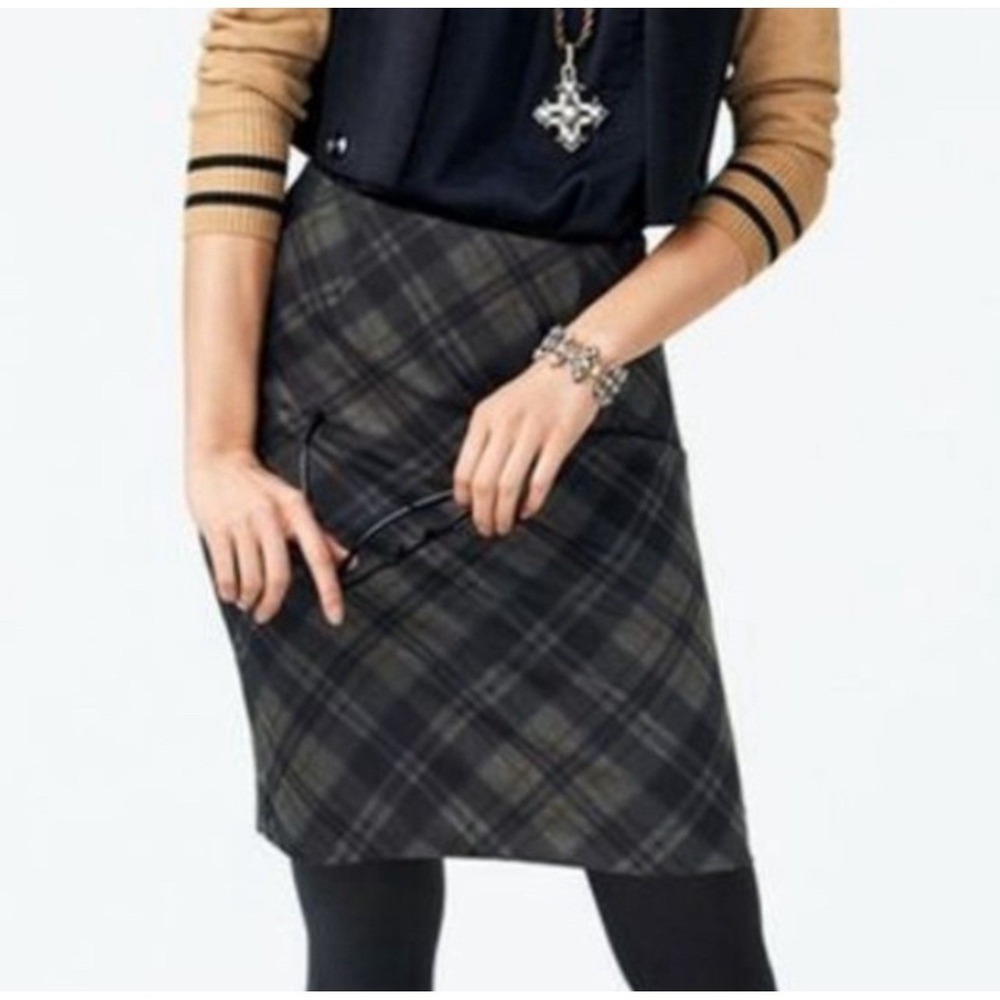 Cabi Women's Plaid Skirt Career Pencil Skirt Professional Office Wear Size 2‎